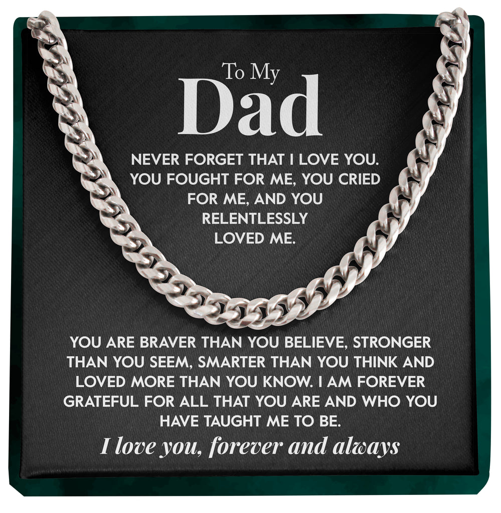 Load image into Gallery viewer, To My Dad | &quot;Forever Grateful&quot; | Cuban Chain Link
