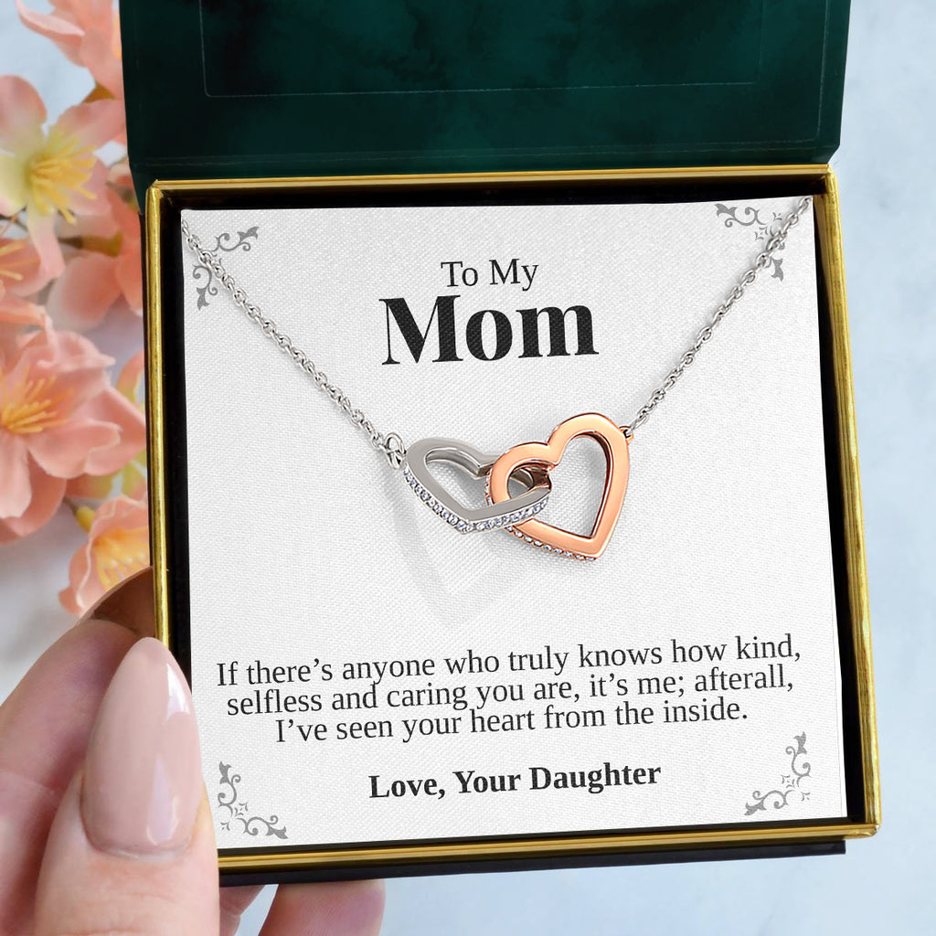 Load image into Gallery viewer, To My Mom | &quot;The Gift of You&quot; | Interlocking Hearts Necklace
