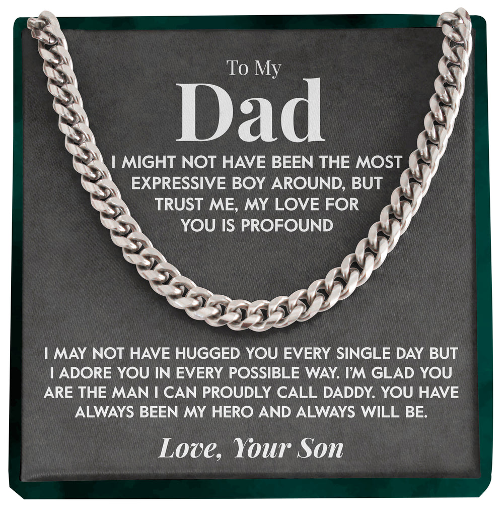 Load image into Gallery viewer, To My Dad | &quot;My Hero&quot; | Cuban Chain Link
