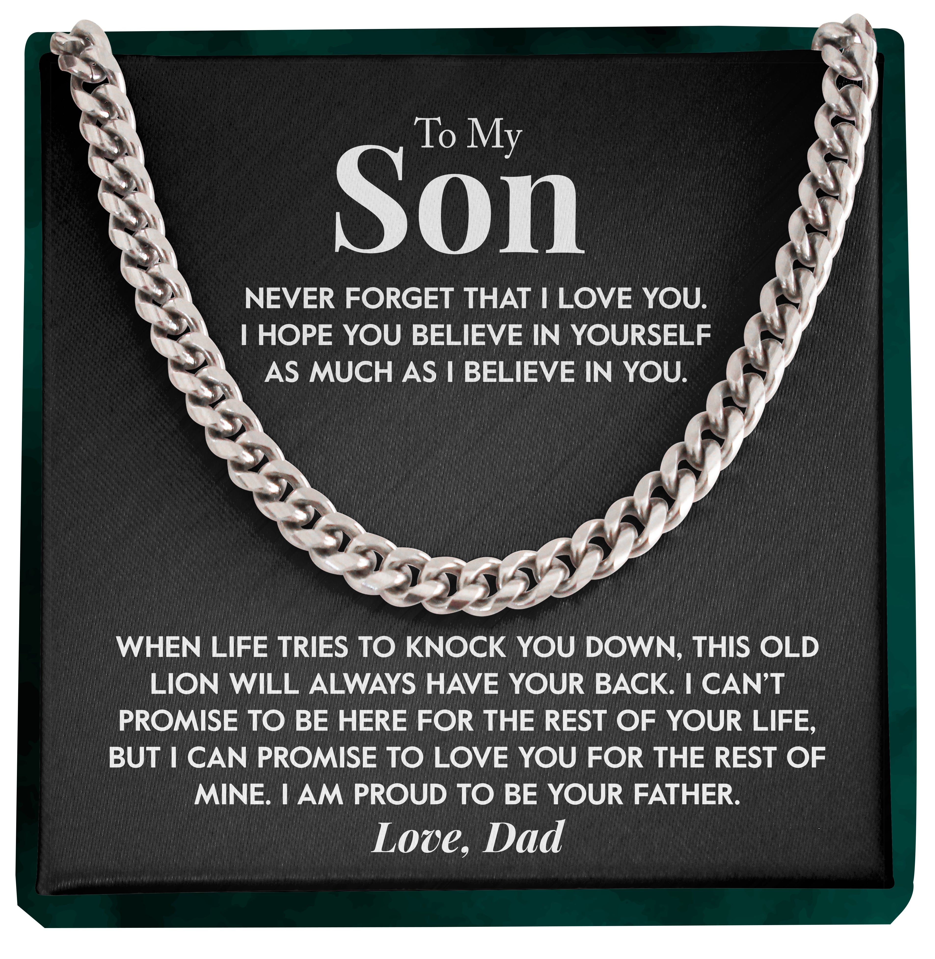 67% OFF - To My Son | "This Old Lion" | Cuban Chain Link
