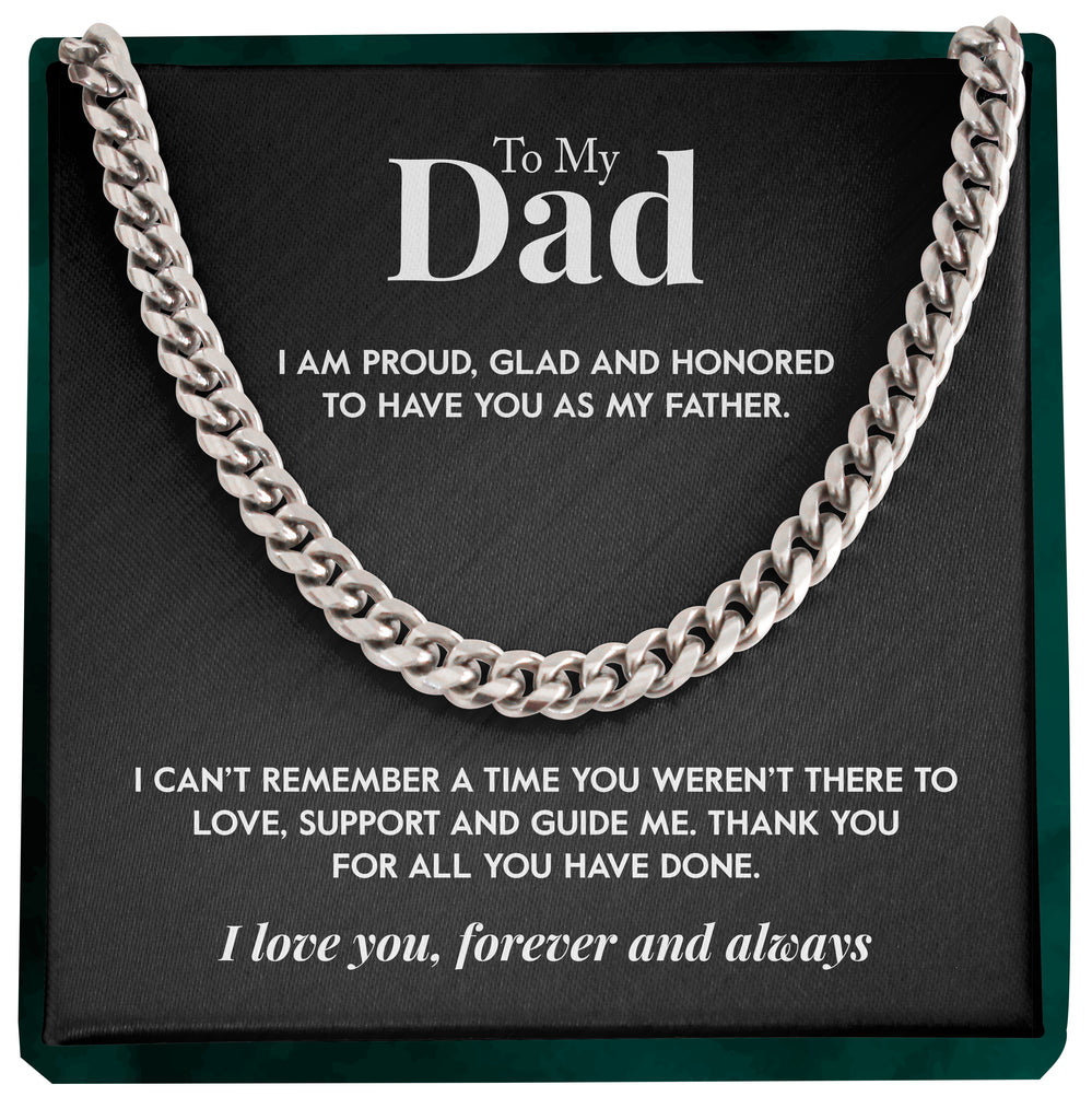 Load image into Gallery viewer, To My Dad | &quot;Thank You&quot; | Cuban Chain Link
