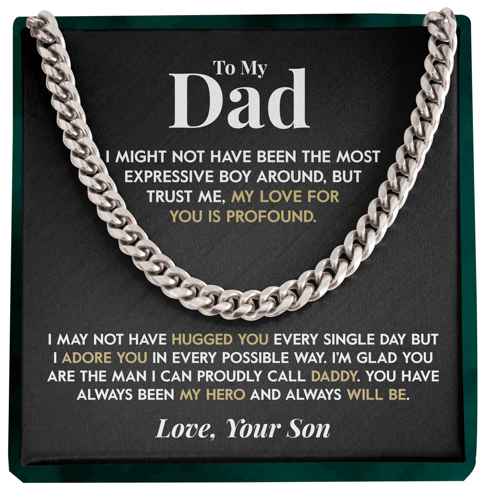 Load image into Gallery viewer, To My Dad | &quot;My Hero&quot; | Cuban Chain Link
