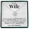To My Wife | "Hearts as One" | Love Knot Necklace
