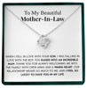 To My Beautiful Mother-in-Law | "Thank You" | Love Knot Necklace