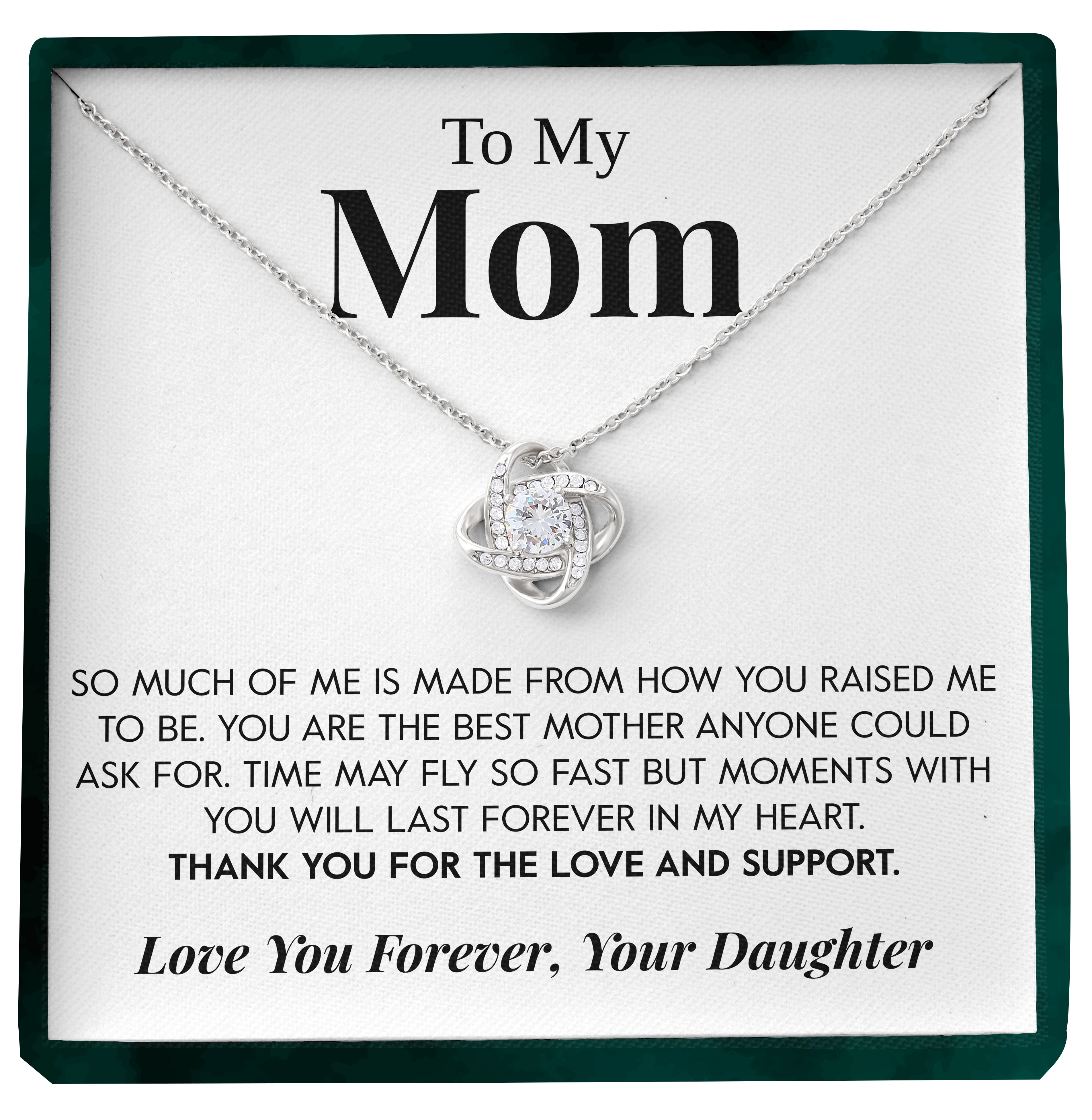 75% OFF - To My Mom | "The Best Mother" | Love Knot Necklace