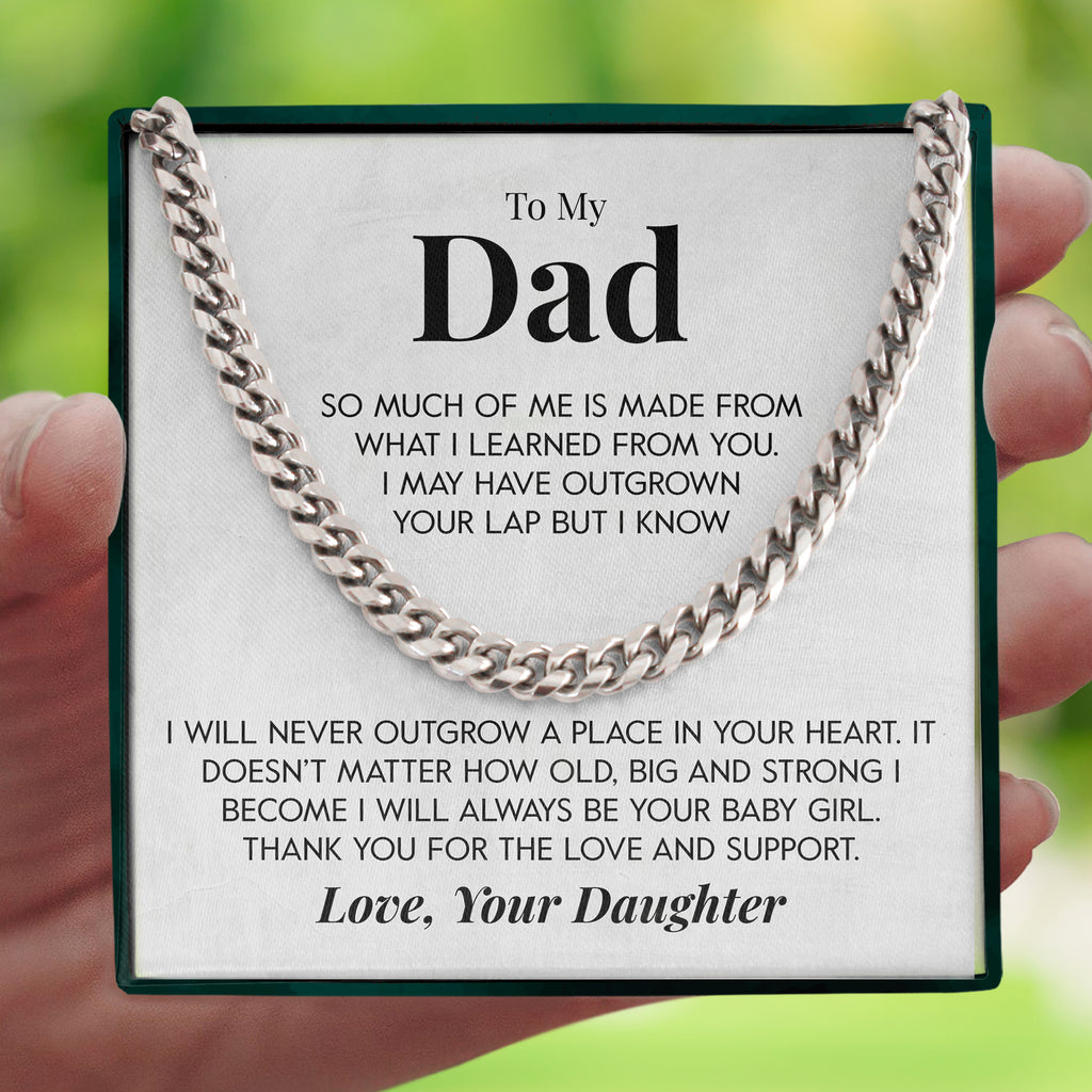 Load image into Gallery viewer, To My Dad | &quot;Your Baby Girl&quot; | Cuban Chain Link
