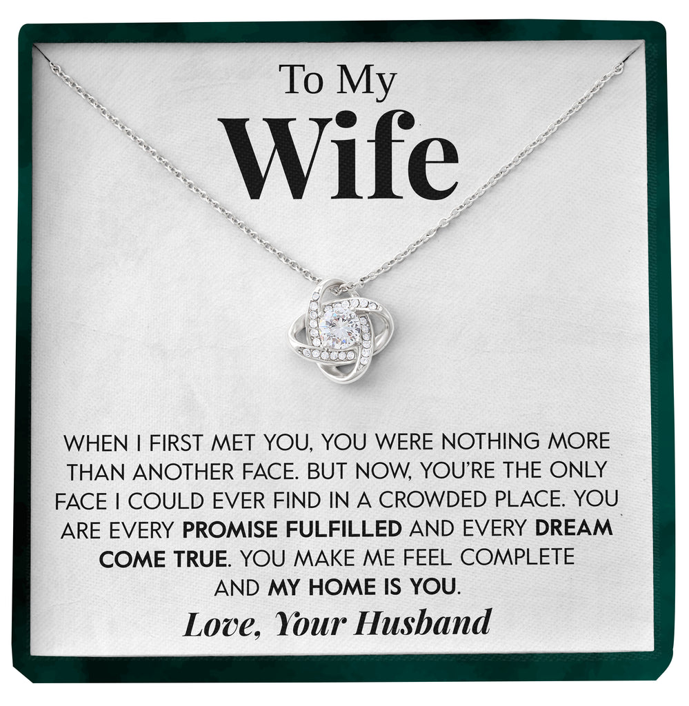 Load image into Gallery viewer, To My Wife | &quot;My Home is You&quot; | Love Knot Necklace
