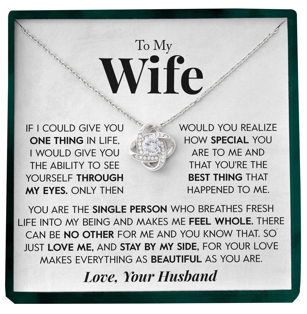 Load image into Gallery viewer, To My Wife | &quot;Stay by my Side&quot; | Love Knot Necklace
