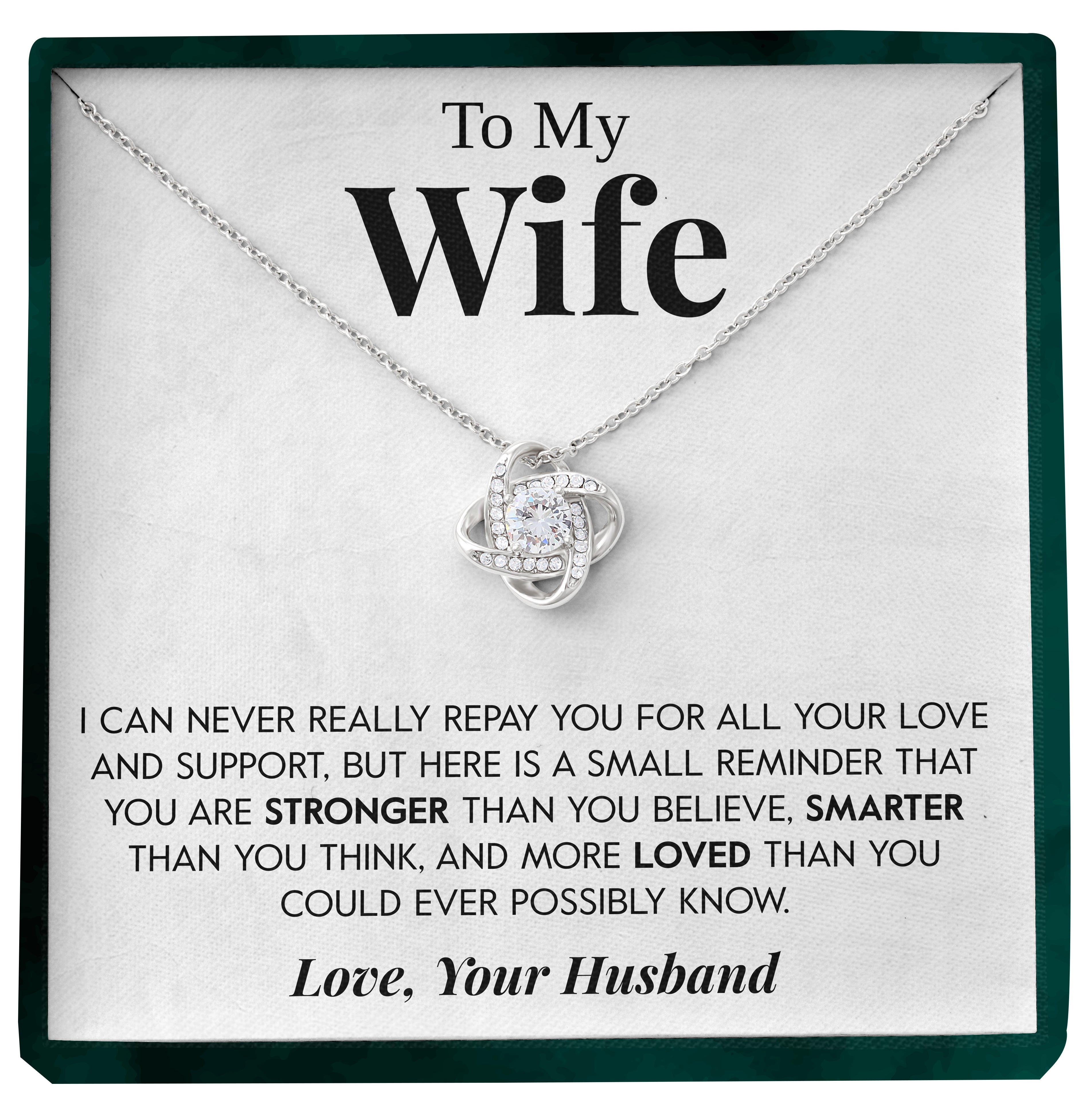 To My Wife | "Repay You" | Love Knot Necklace