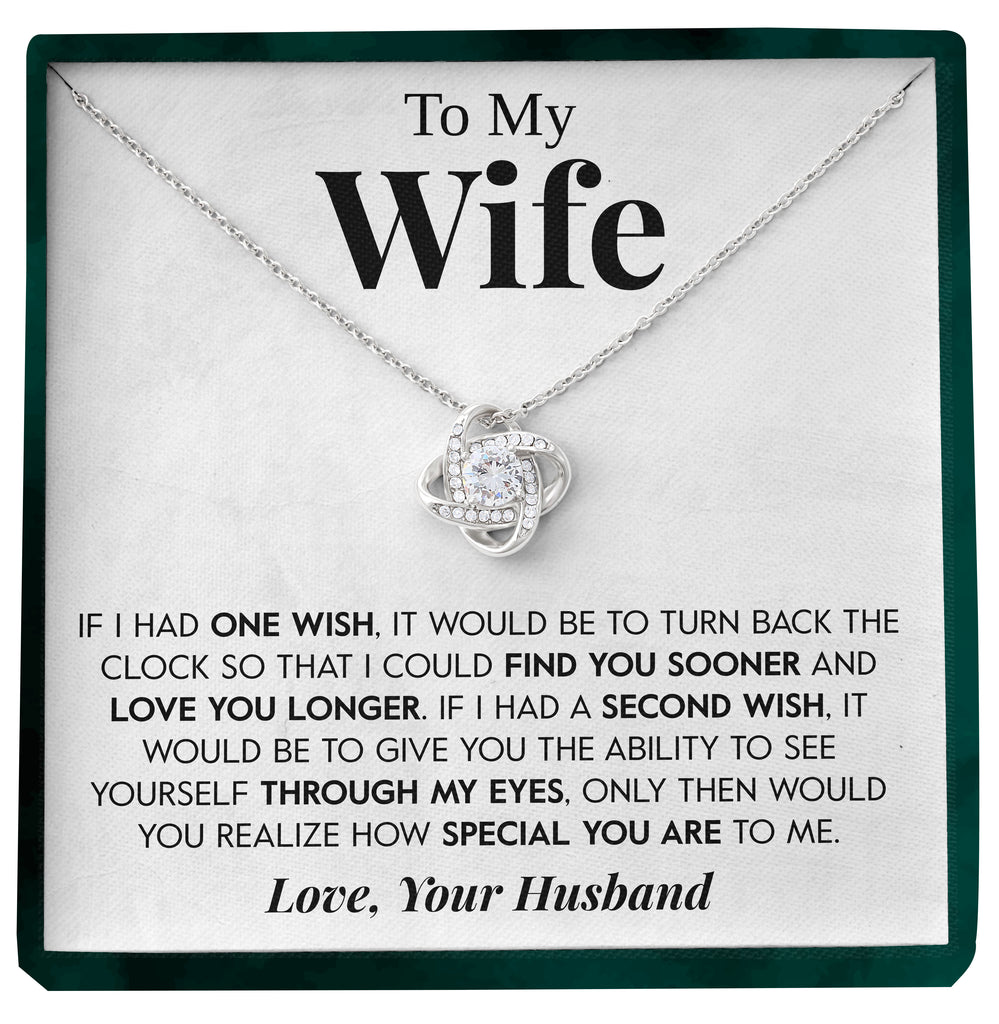 Load image into Gallery viewer, To My Wife | &quot;Two Wishes&quot; | Love Knot Necklace
