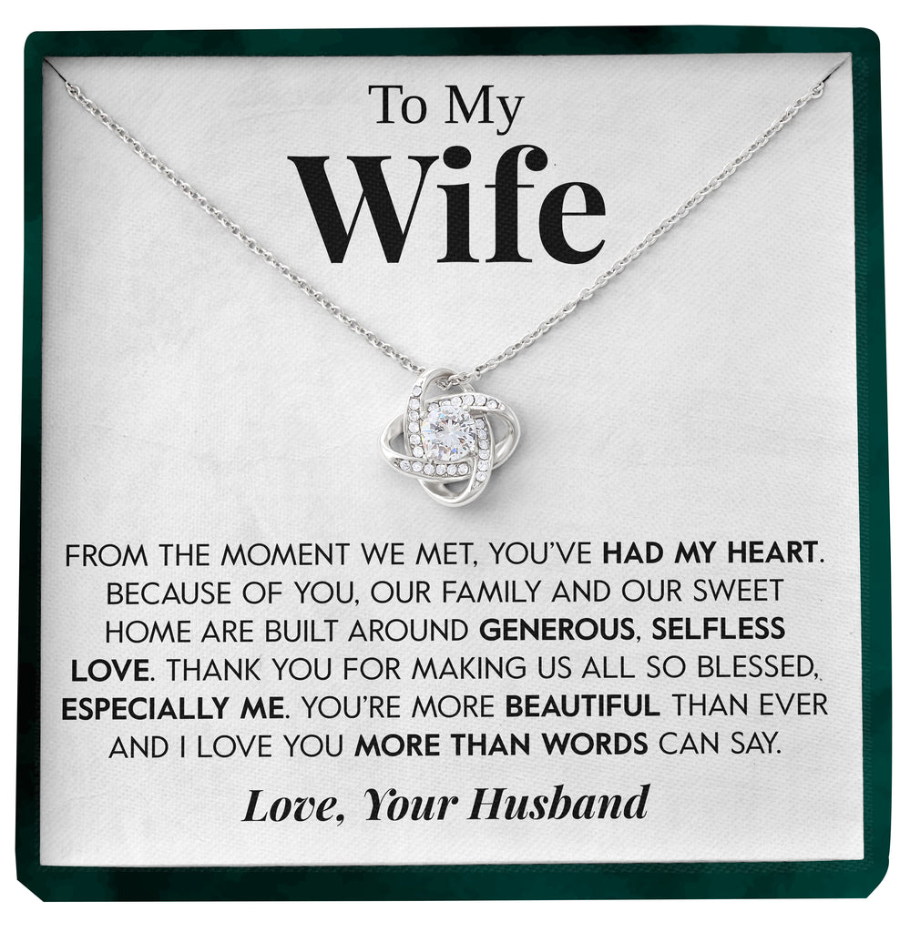 Load image into Gallery viewer, To My Wife | &quot;More Than Words&quot; | Love Knot Necklace
