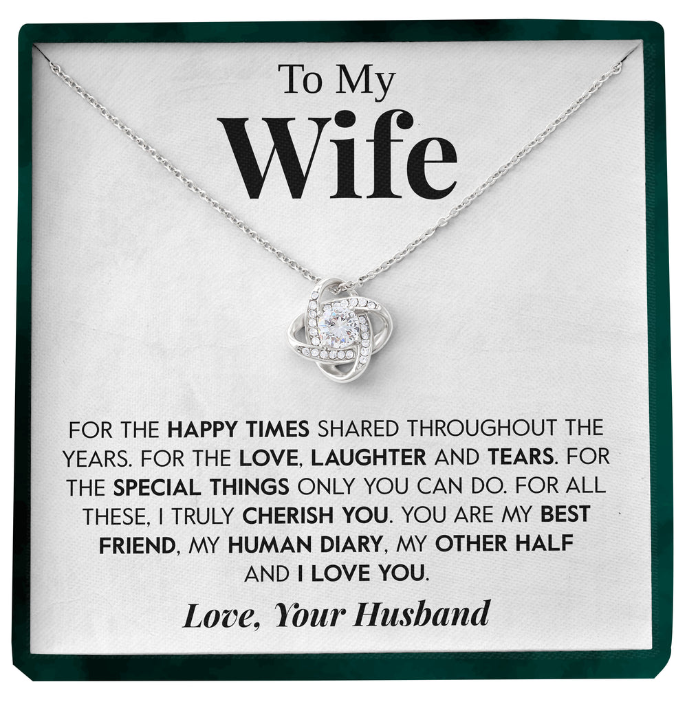 Load image into Gallery viewer, To My Wife | &quot;My Other Half&quot; | Love Knot Necklace
