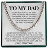 To My Dad | "No One Like You" | Cuban Chain Link