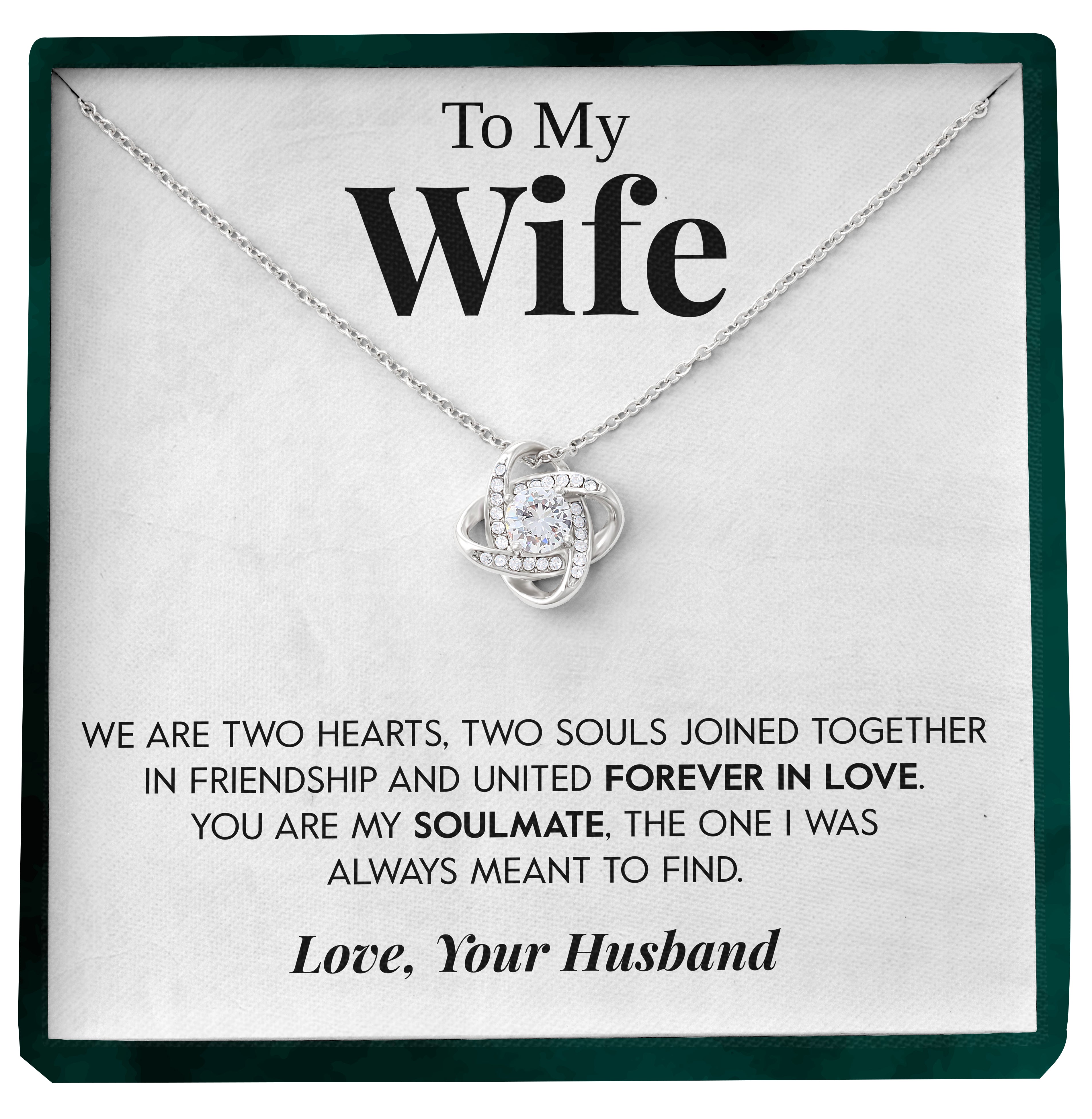 To My Wife | "Forever in Love" | Love Knot Necklace