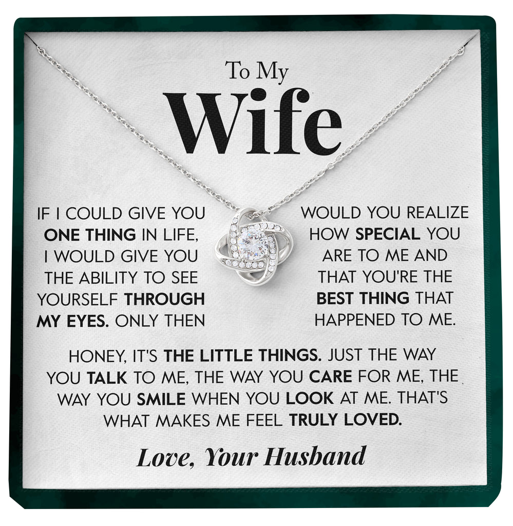 Load image into Gallery viewer, To My Wife | &quot;Truly Loved&quot; | Love Knot Necklace
