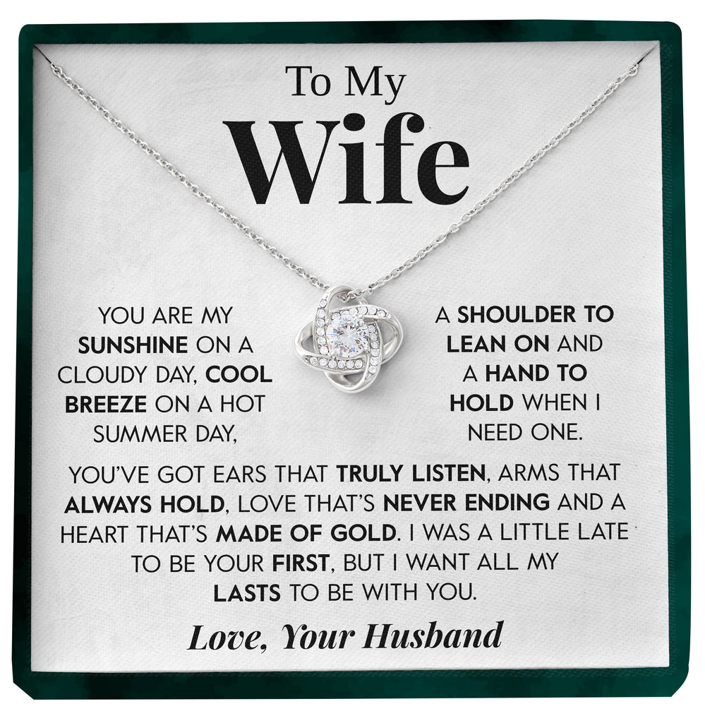 Load image into Gallery viewer, To My Wife | &quot;All of my Lasts&quot; | Love Knot Necklace
