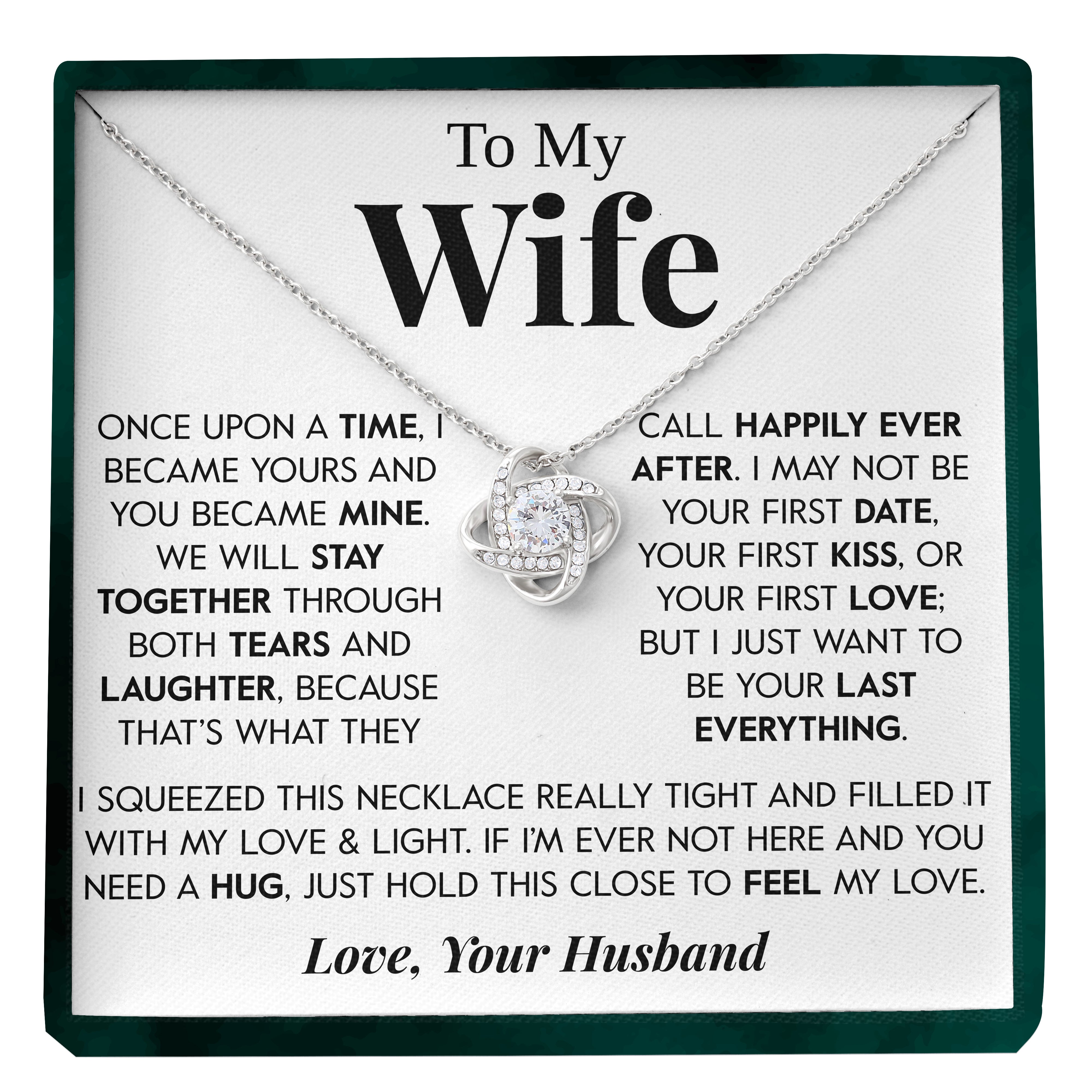 To My Wife | "Happily Ever After" | Love Knot Necklace