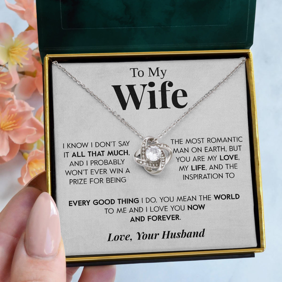 To My Wife | "Every Good Thing" | Love Knot Necklace