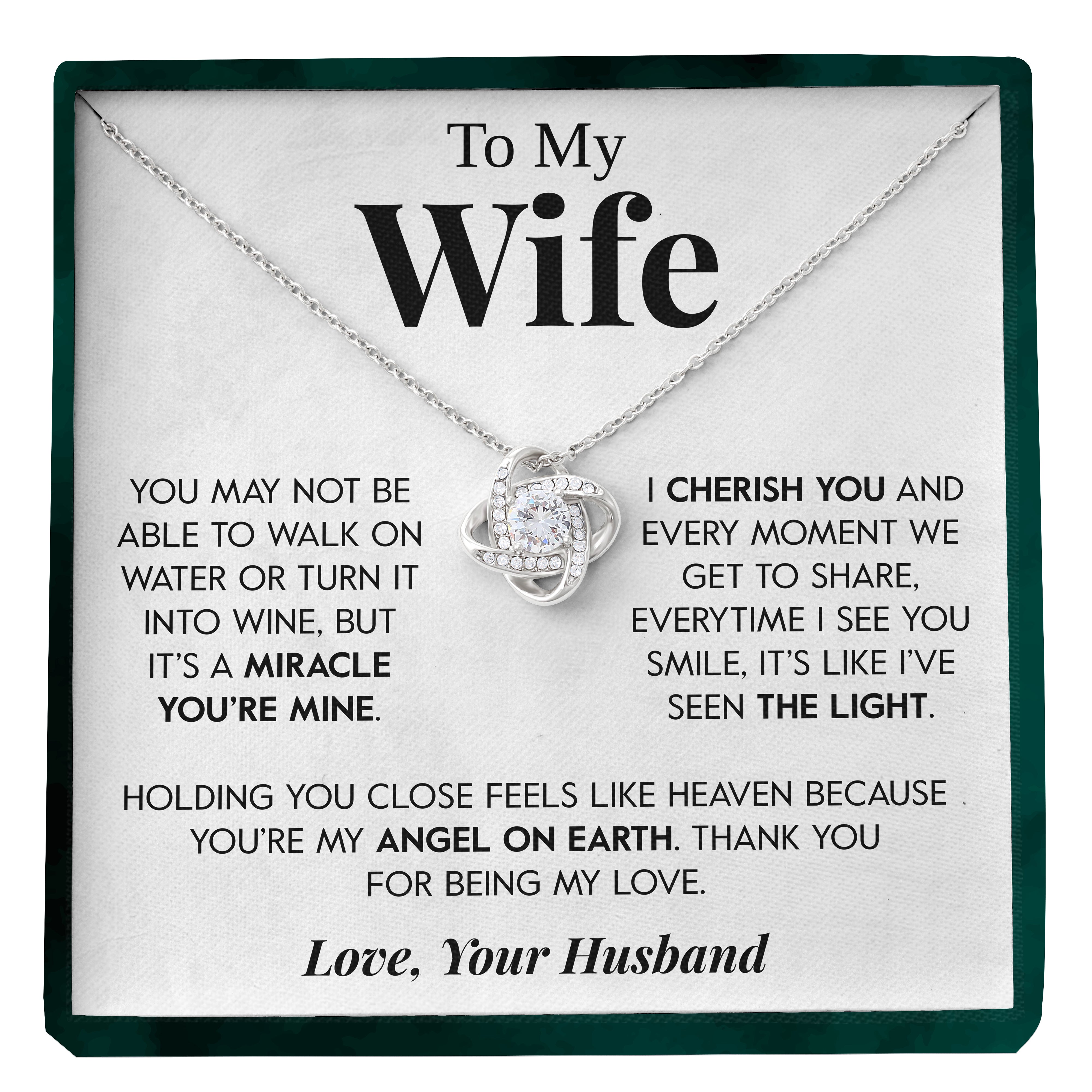 To My Wife | "A Miracle" | Love Knot Necklace