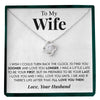 To My Wife | "Turn Back the Clock" | Love Knot Necklace