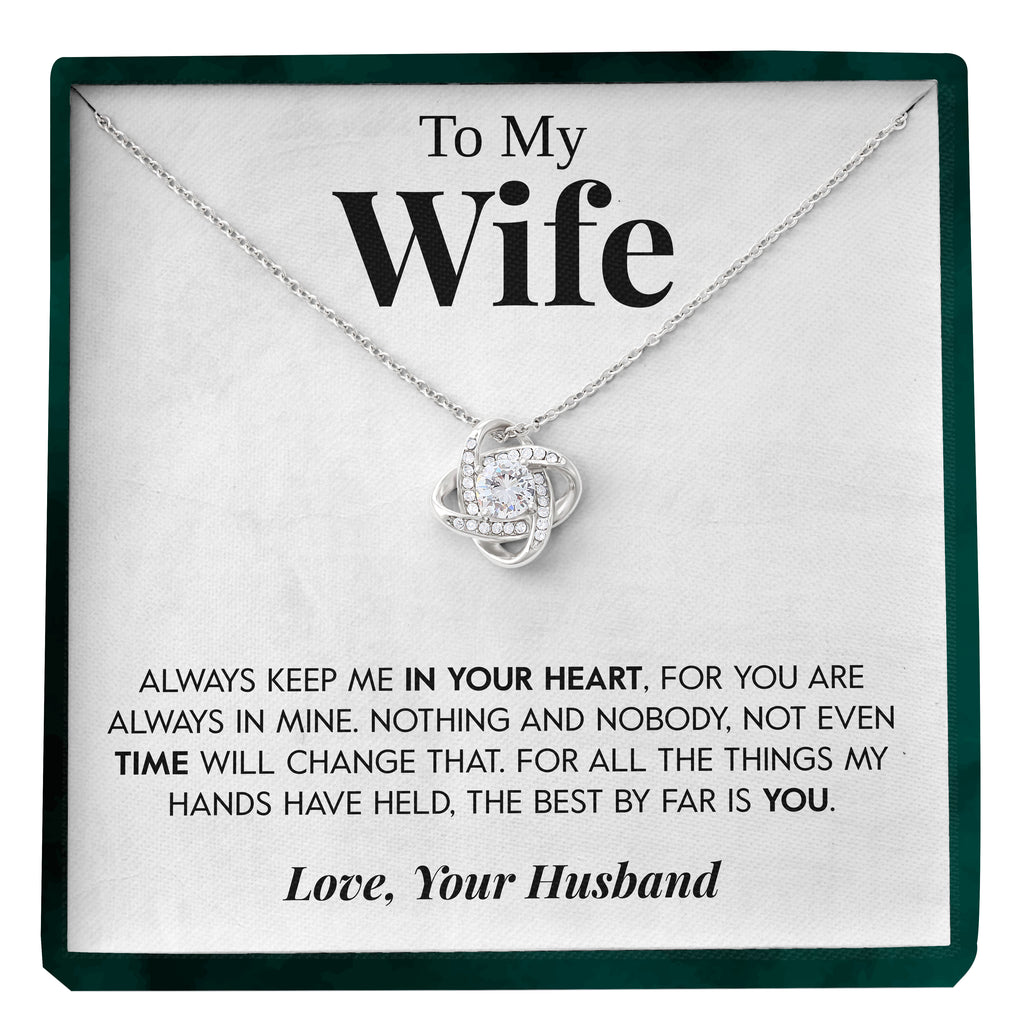 Load image into Gallery viewer, To My Wife | &quot;In Your Heart&quot; | Love Knot Necklace
