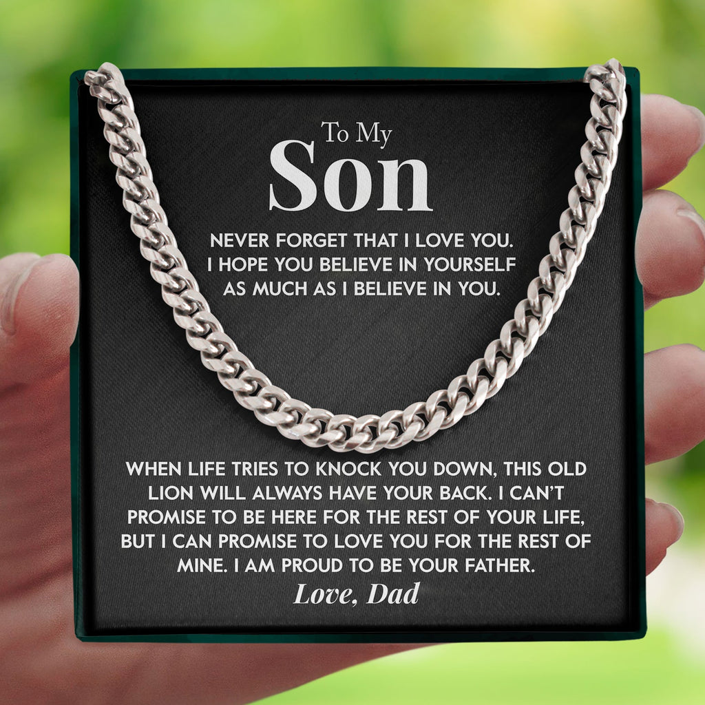 Load image into Gallery viewer, 67% OFF - To My Son | &quot;This Old Lion&quot; | Cuban Chain Link
