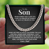 67% OFF - To My Son | "This Old Lion" | Cuban Chain Link