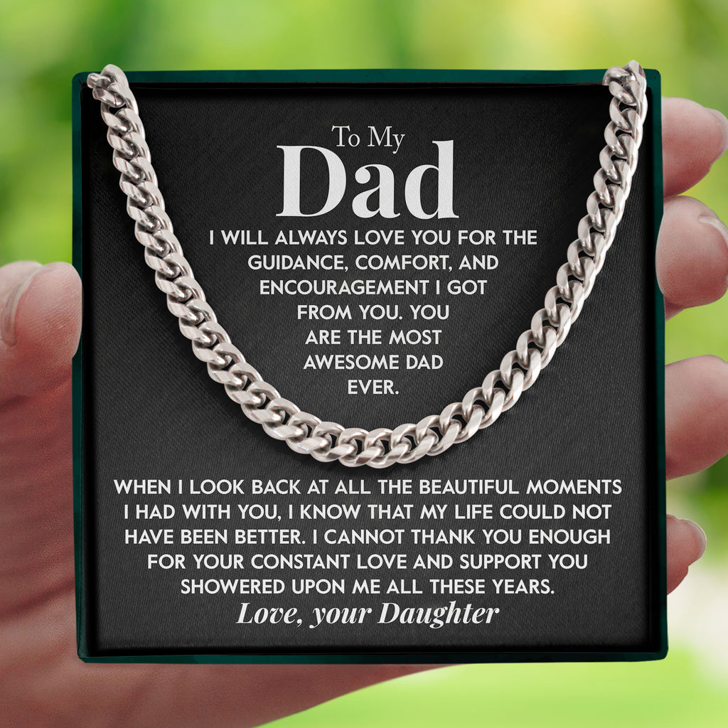 Load image into Gallery viewer, To My Dad | &quot;Awesome Dad&quot; | Cuban Chain Link
