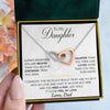 To My Daughter | "Feel My Love" | Interlocking Hearts Necklace