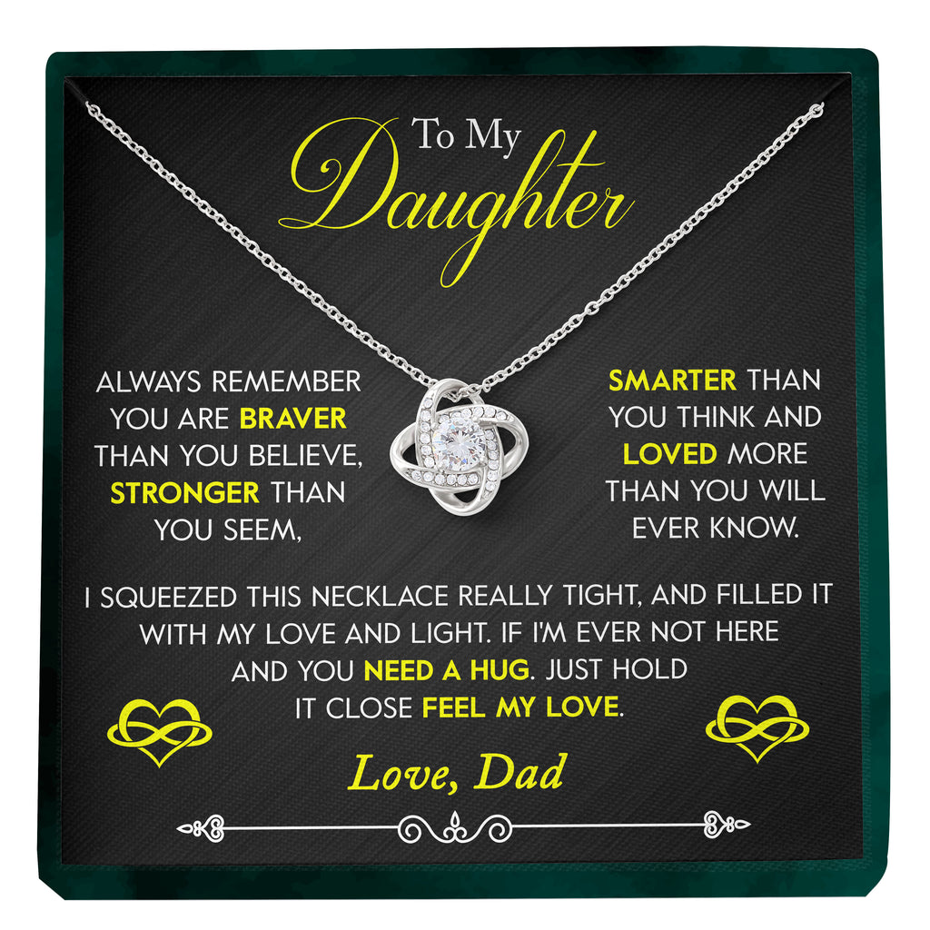 Load image into Gallery viewer, To My Daughter | &quot;Feel My Love&quot; | Love Knot Necklace
