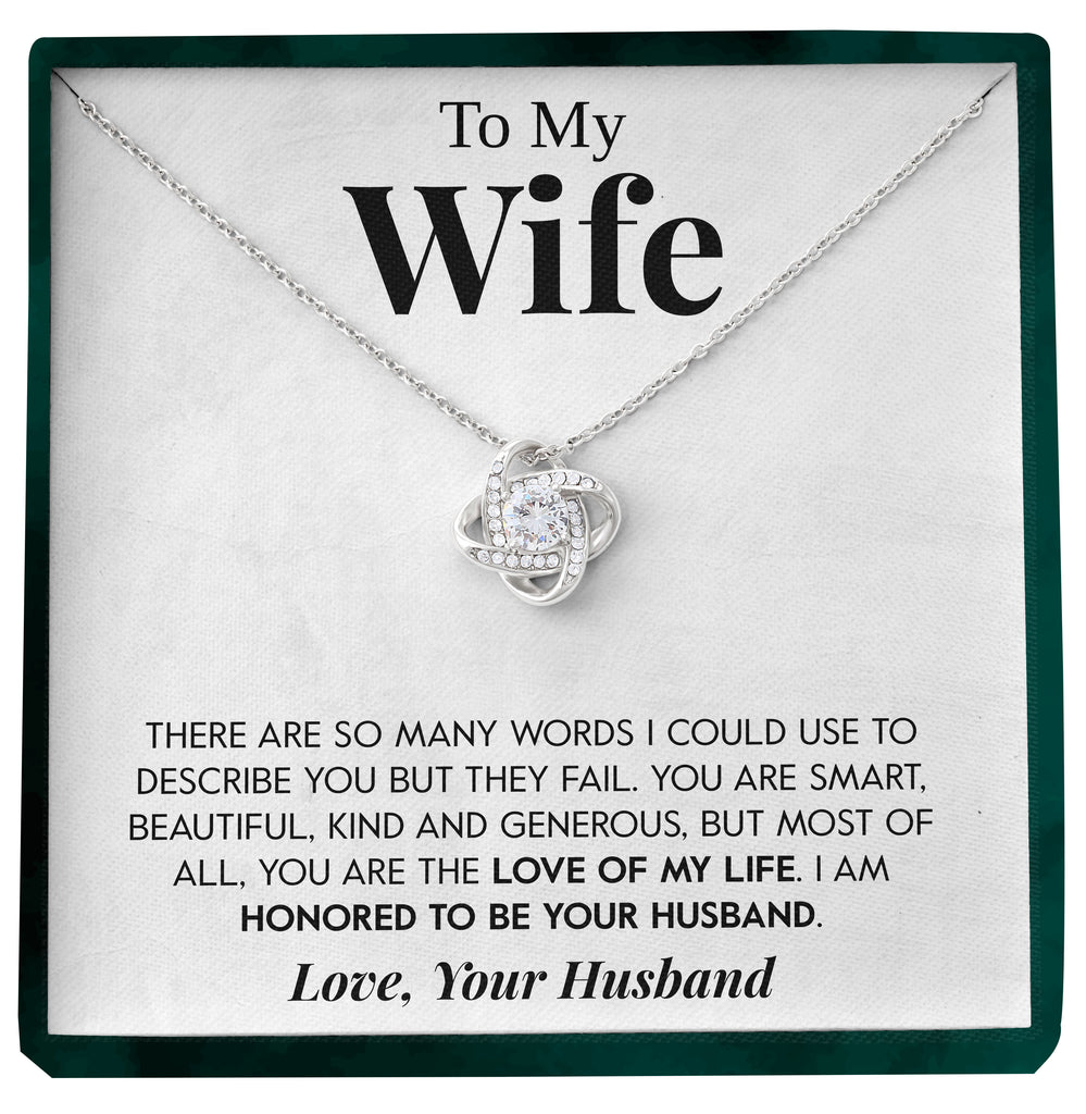 Load image into Gallery viewer, To My Wife | &quot;Love of my Life&quot; | Love Knot Necklace
