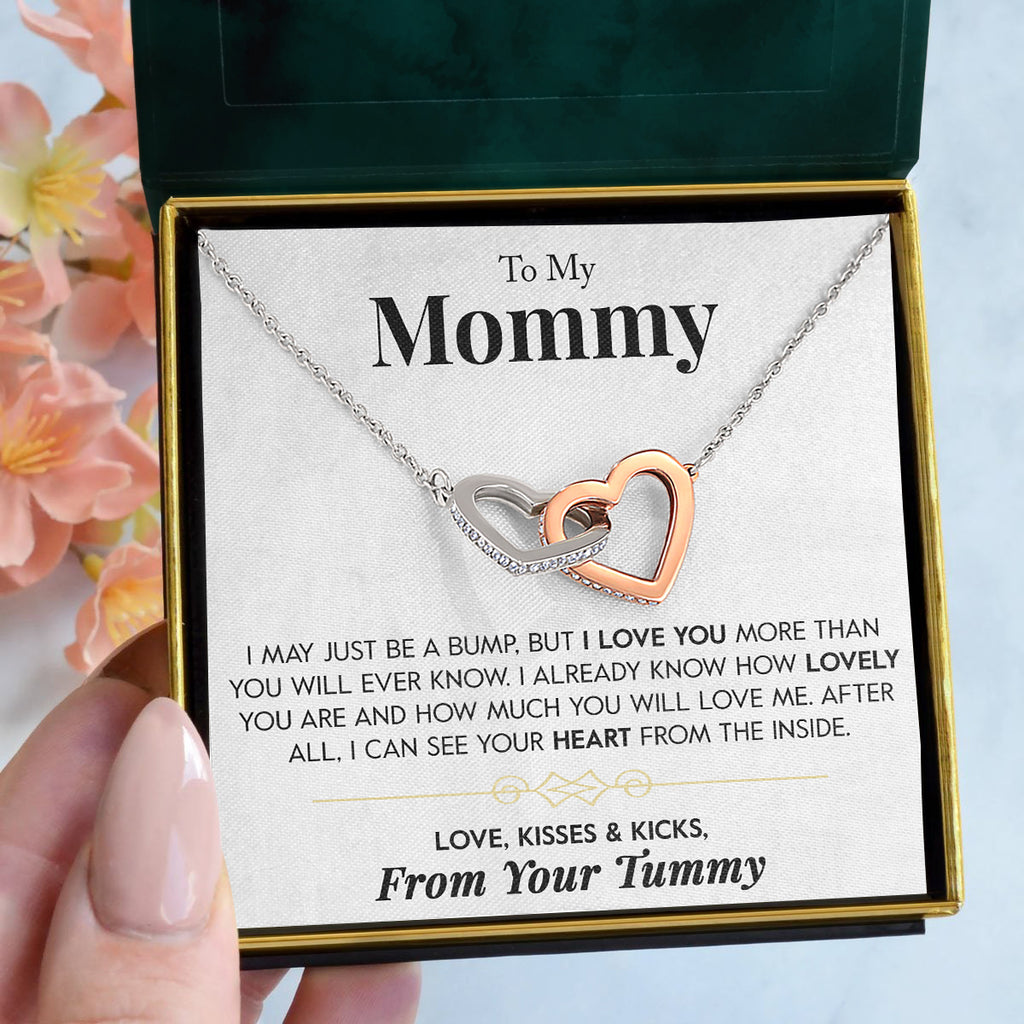 Load image into Gallery viewer, To My Mommy | &quot;Love Kisses and Kicks&quot; | Baby Feet Necklace
