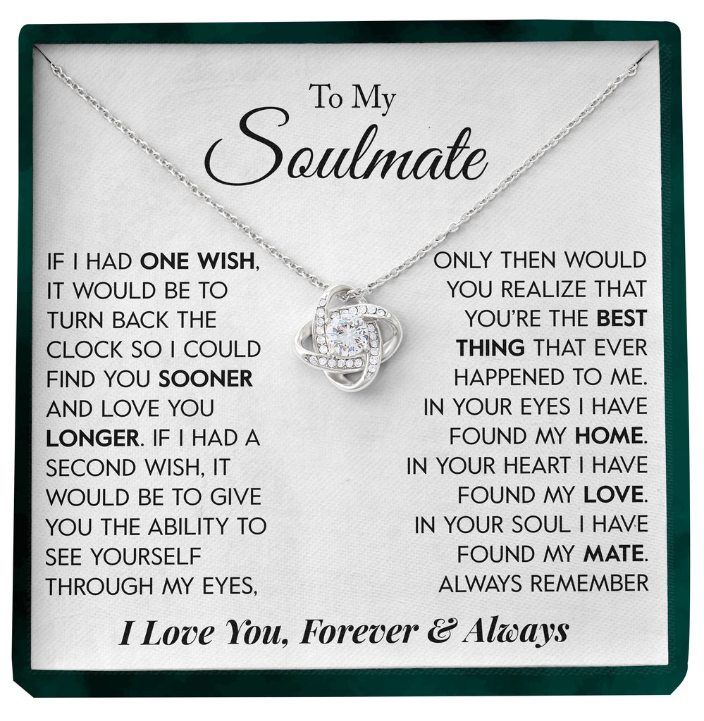Load image into Gallery viewer, To My Soulmate | &quot;Two Wishes&quot; | Love Knot Necklace

