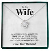 To My Wife | "I'm Not Perfect" | Love Knot Necklace