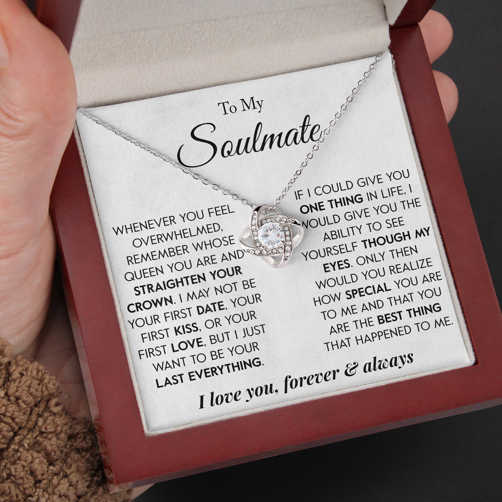 Load image into Gallery viewer, To My Soulmate | &quot;The Best Thing&quot; | Love Knot Necklace
