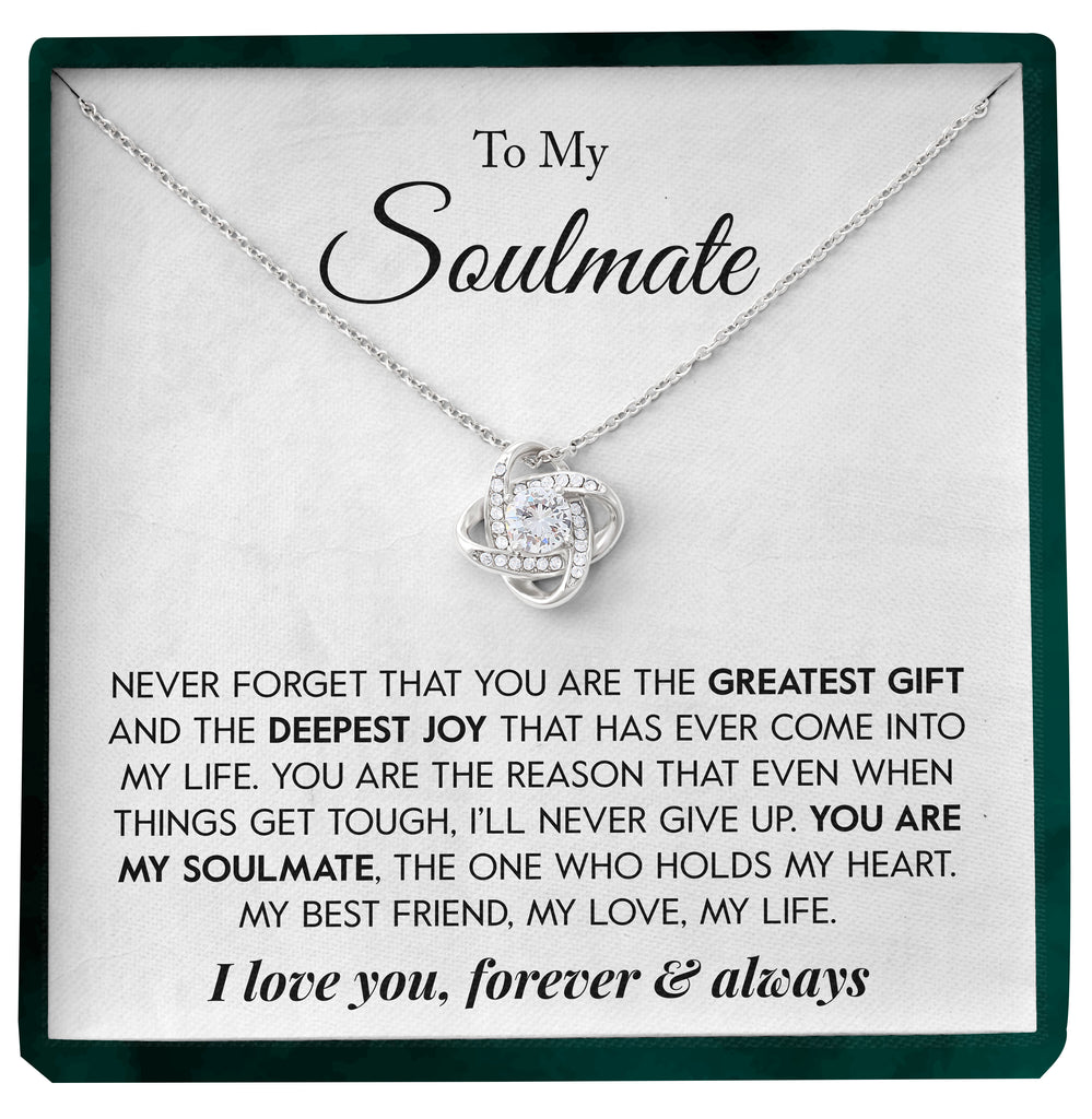 Load image into Gallery viewer, To My Soulmate | &quot;The Greatest Gift&quot; | Love Knot Necklace

