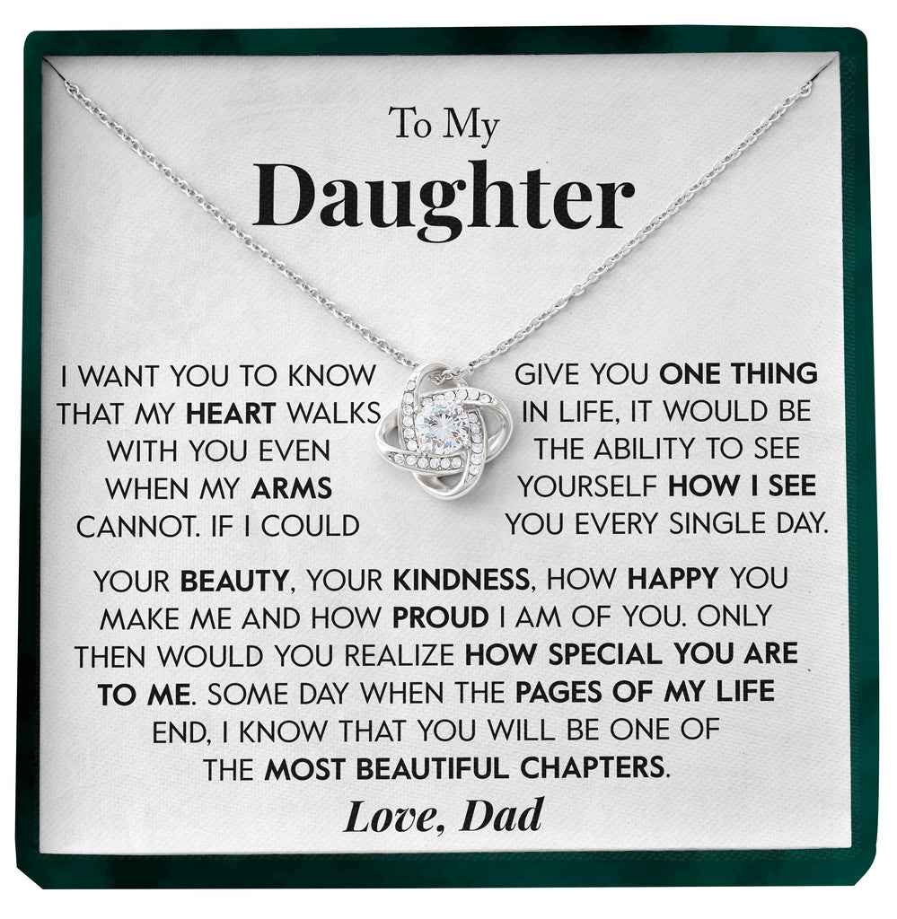 Load image into Gallery viewer, To My Daughter | &quot;Pages of my Life&quot; | Love Knot Necklace
