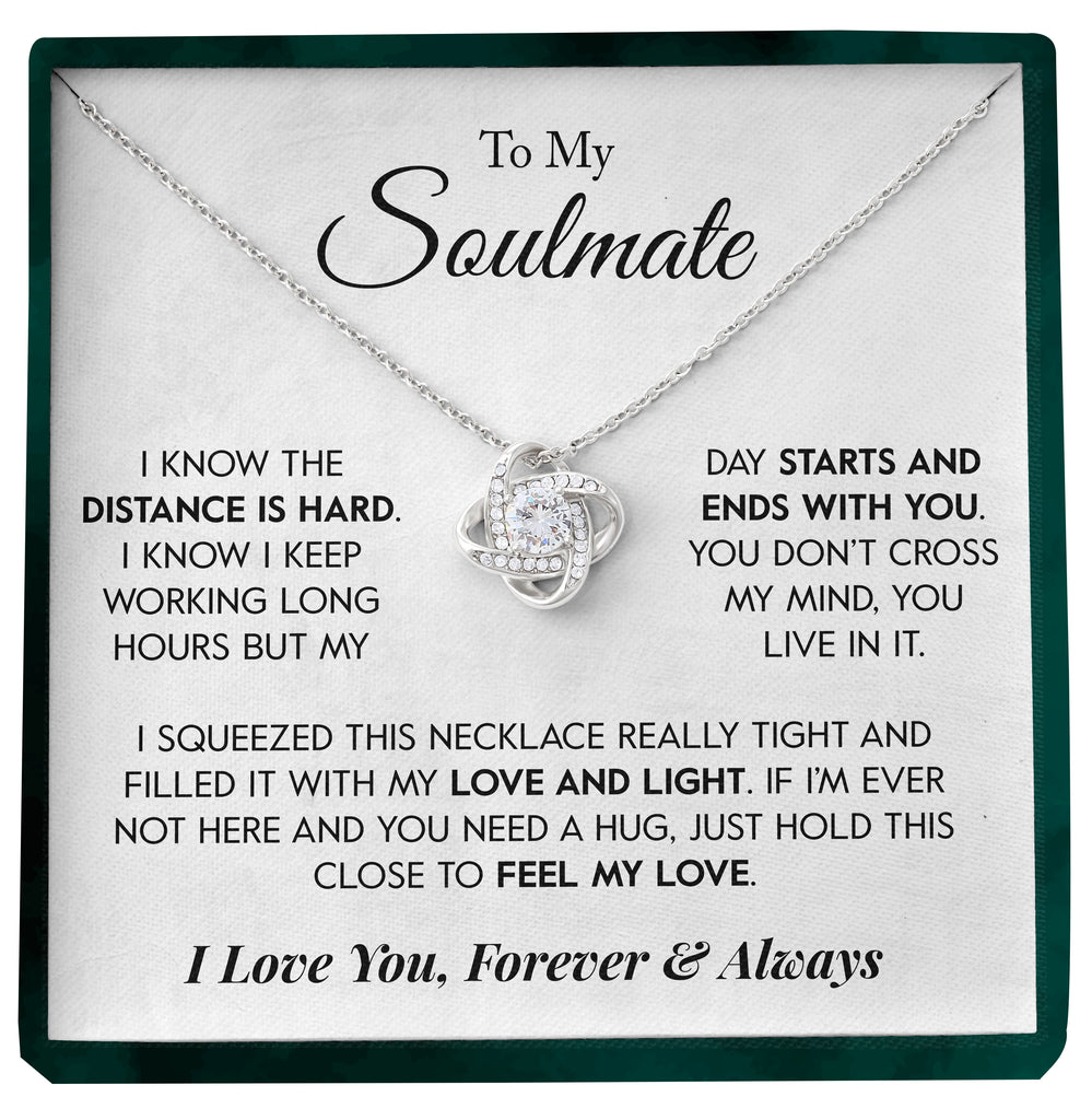 Load image into Gallery viewer, To My Soulmate | &quot;You Live in my Mind&quot; | Love Knot Necklace
