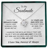 To My Soulmate | "You Live in my Mind" | Love Knot Necklace