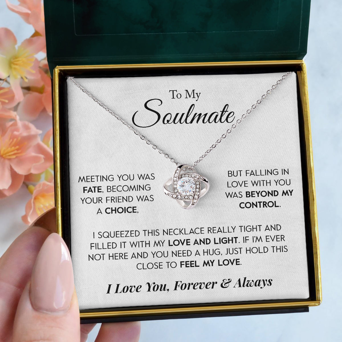 To My Soulmate | "Beyond My Control" | Love Knot Necklace