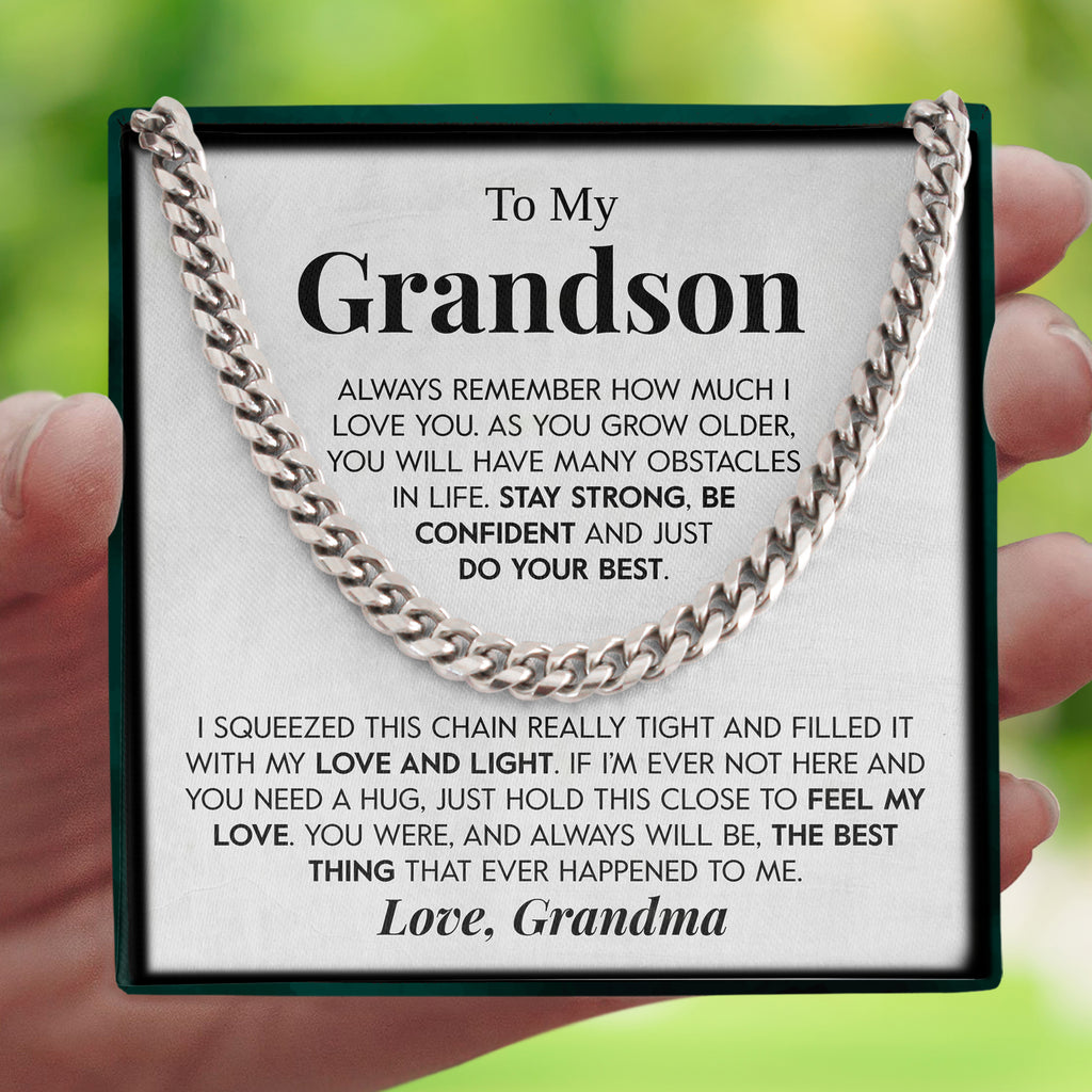 Load image into Gallery viewer, To My Grandson | &quot;Do Your Best&quot; | Cuban Chain Link
