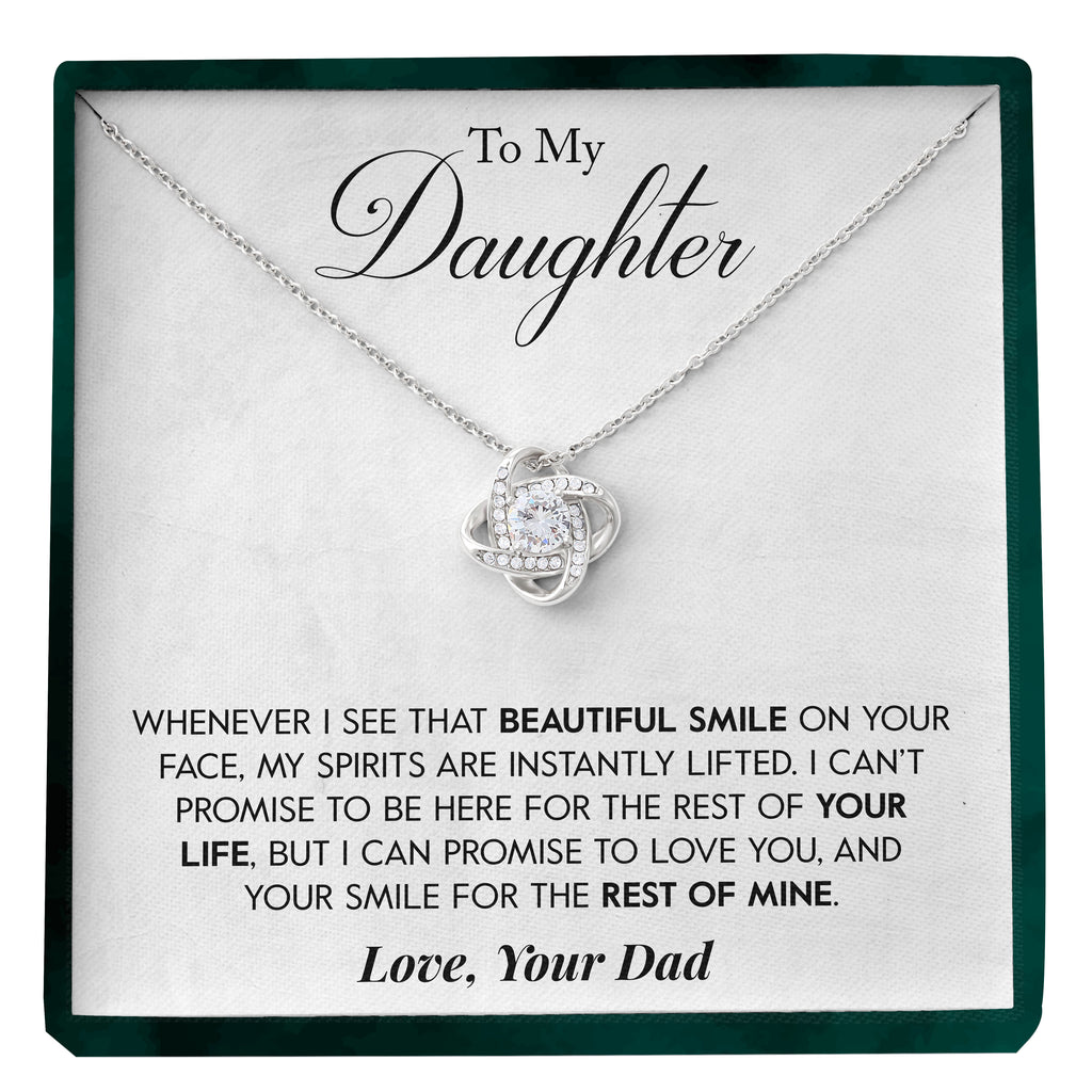 Load image into Gallery viewer, To My Daughter | &quot;Beautiful Smile&quot; | Love Knot Necklace
