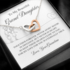 "To my Beautiful Grand Daughter" Joined Hearts Necklace