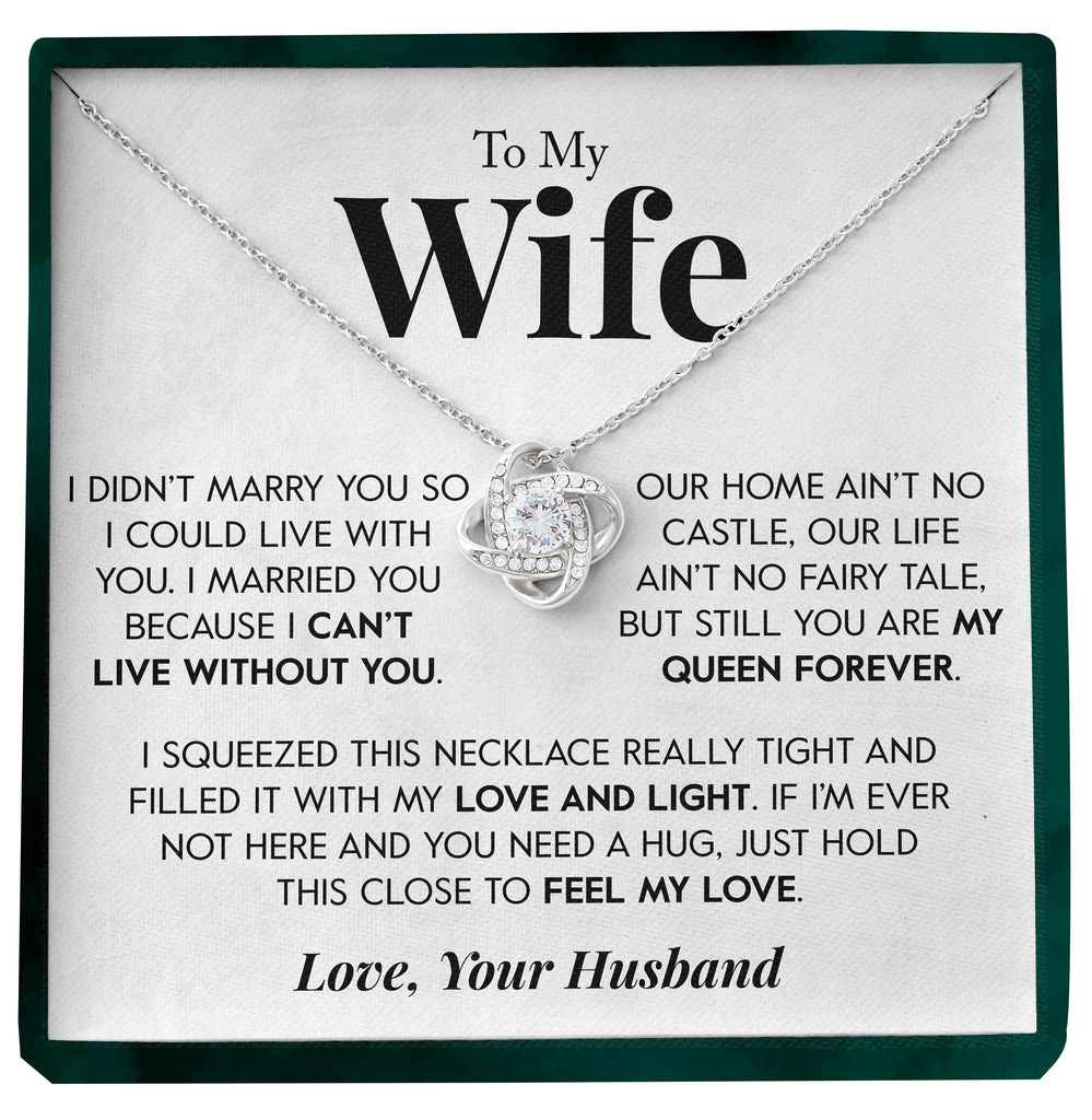 Load image into Gallery viewer, To My Wife | &quot;My Queen Forever&quot; | Love Knot Necklace
