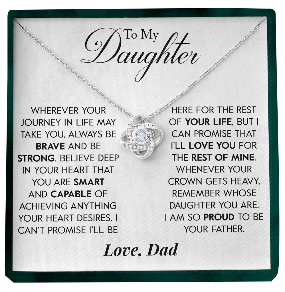 Load image into Gallery viewer, To My Daughter | &quot;Your Crown&quot; | Love Knot Necklace
