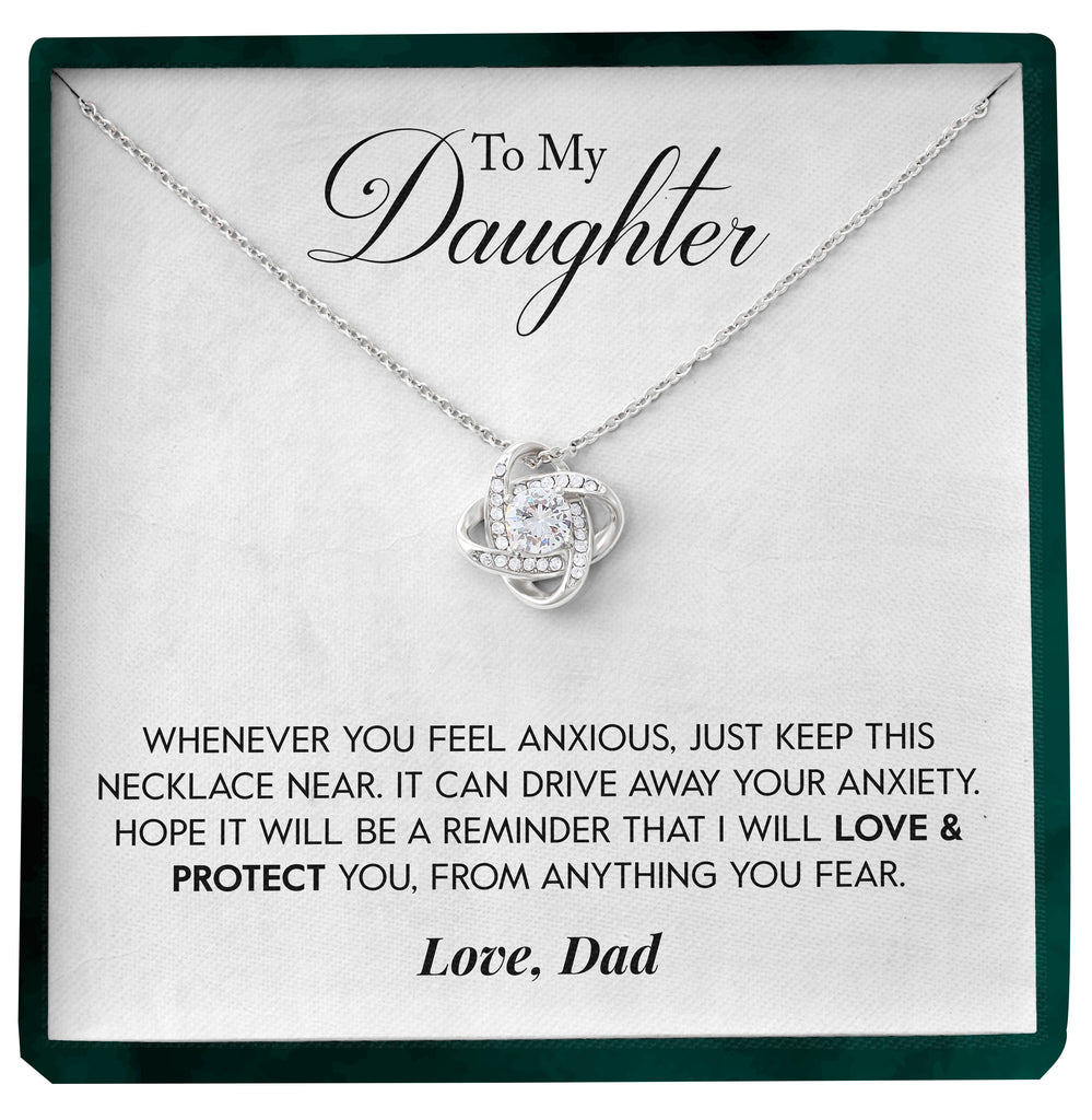 Load image into Gallery viewer, To My Daughter | &quot;Protect and Love&quot; | Love Knot Necklace
