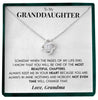 To My Granddaughter | "Most Beautiful Chapters" | Love Knot Necklace