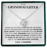 To My Granddaughter | "Loved" | Love Knot Necklace