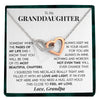 To My Granddaughter | "Not Even Time" | Interlocking Hearts Necklace