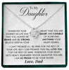 To My Daughter | "Brave and Strong" | Love Knot Necklace
